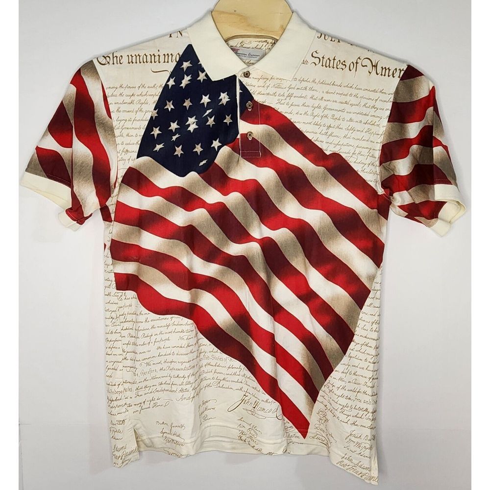 American Summer Men's Short Sleeve Polo Shirt Size M‎